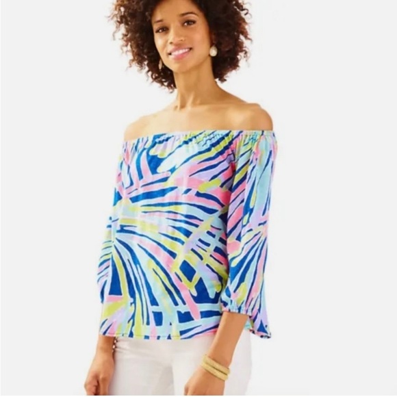 Lilly Pulitzer Tops - Lilly Pulitzer Enna Knit Off The Shoulder Top NWT